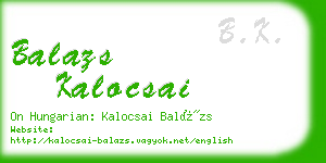 balazs kalocsai business card
